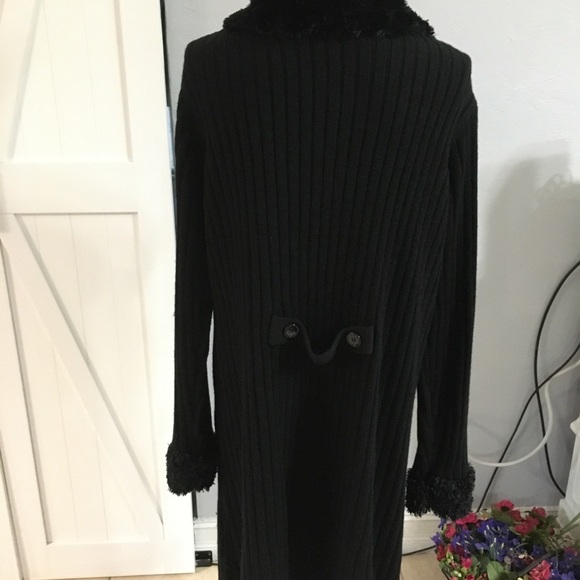Cato, sweater cardigan, black, knitted Button up. Size 22-24W - Picture 6 of 15